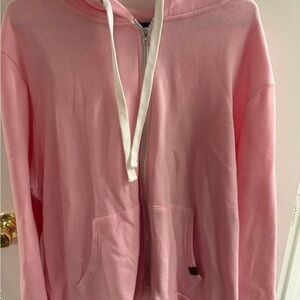 Doublju Pink and blue bundle Zip-Up Women's Sweater